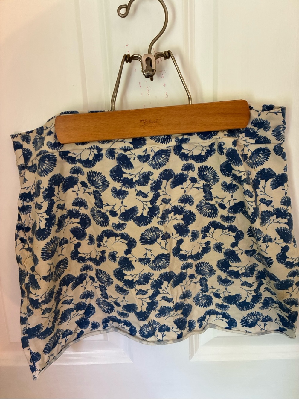 Handmade Organic cotton Mama’s Mini Blue Floral Skirt